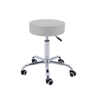 Tabouret sans dossier - Base chromée - 5 roues