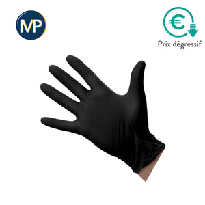 Gants d'examen - Nitrile Noir - Sans poudre - Boite de 100 - My Podologie MP 