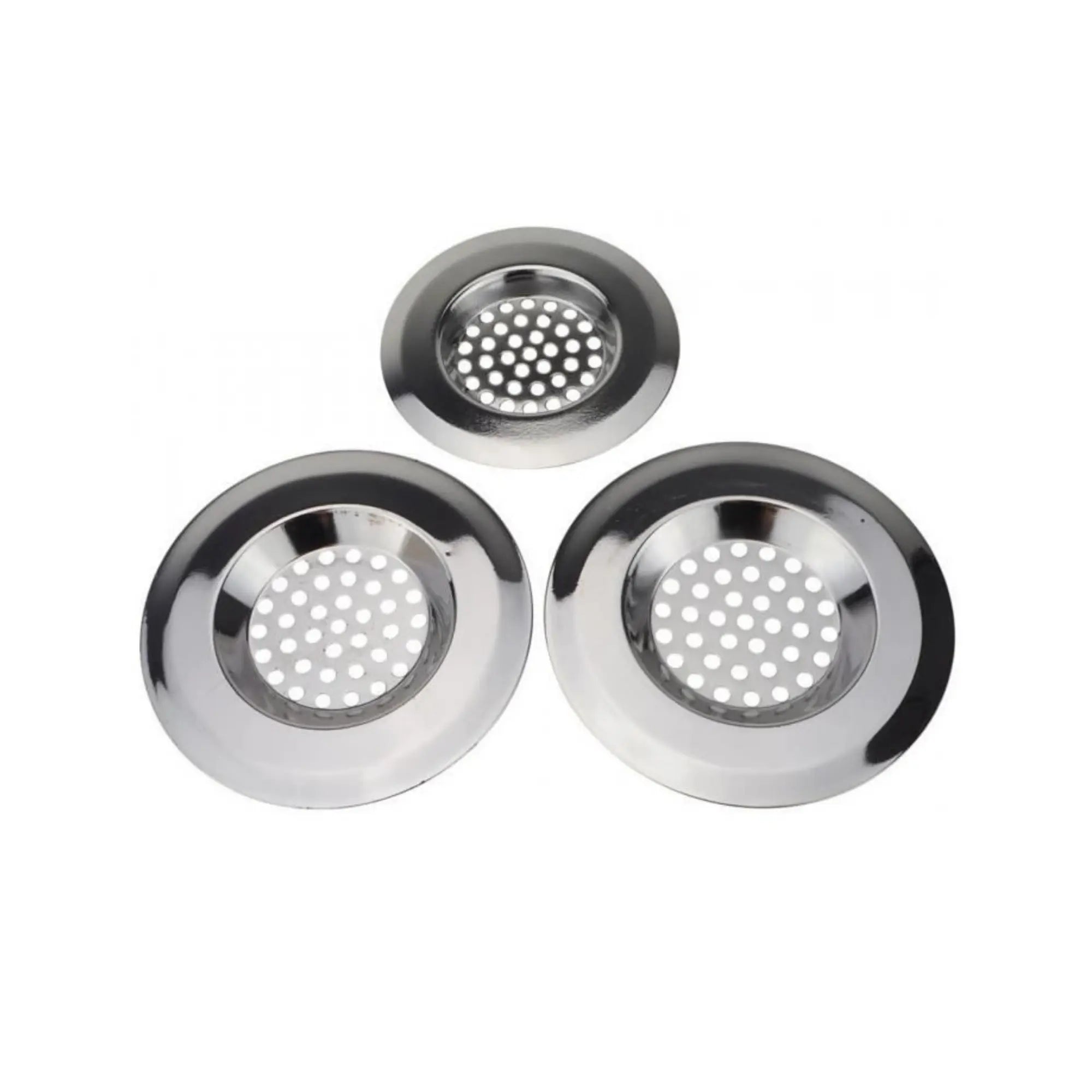 Set of metal sink filters to prevent the loss of strawberries